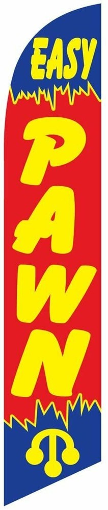 Easy Pawn Feather Banner Swooper Flag -No Wind Required- Replacement FLAG ONLY