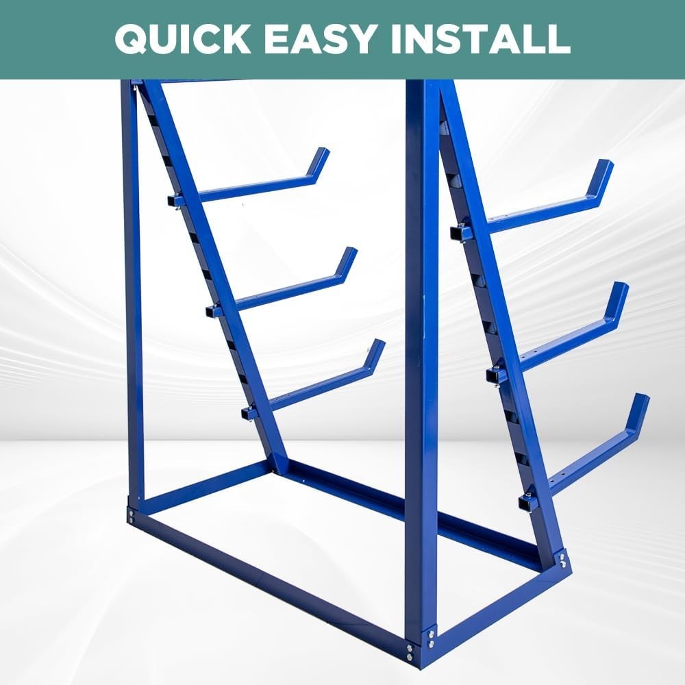 Heavy Duty Steel Horizontal Storage Rack with 4-Level Lumber/Pipe Organizer