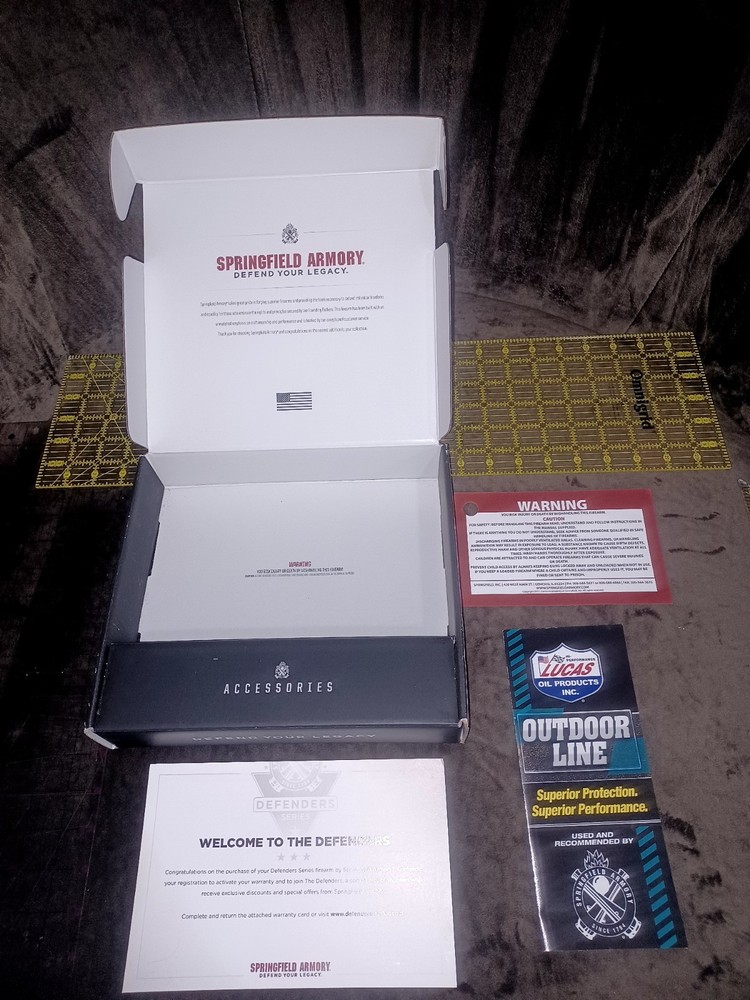 Springfield Armory XD 4" Defender 9mm Empty Factory Cardboard Box ONLY Paperwork