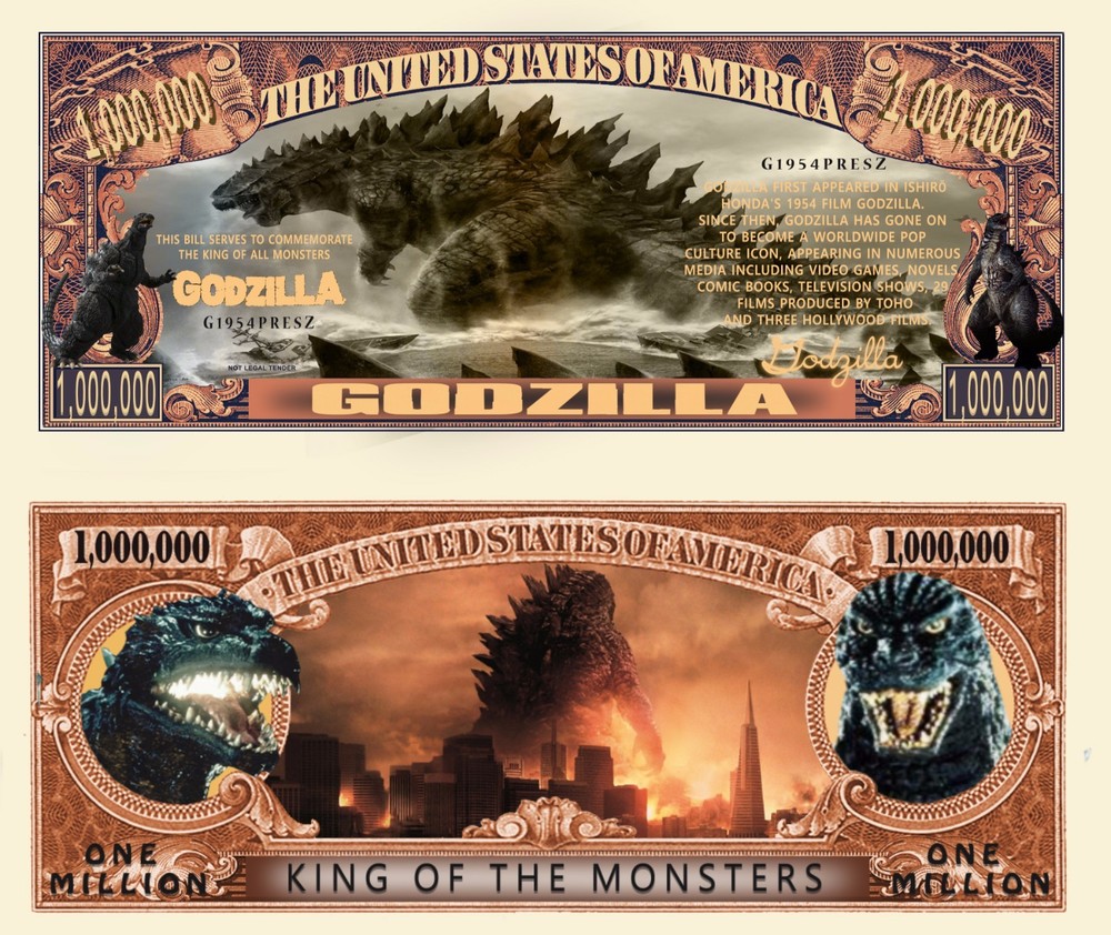 OUR GODZILLA DOLLAR BILL (25 Bills)