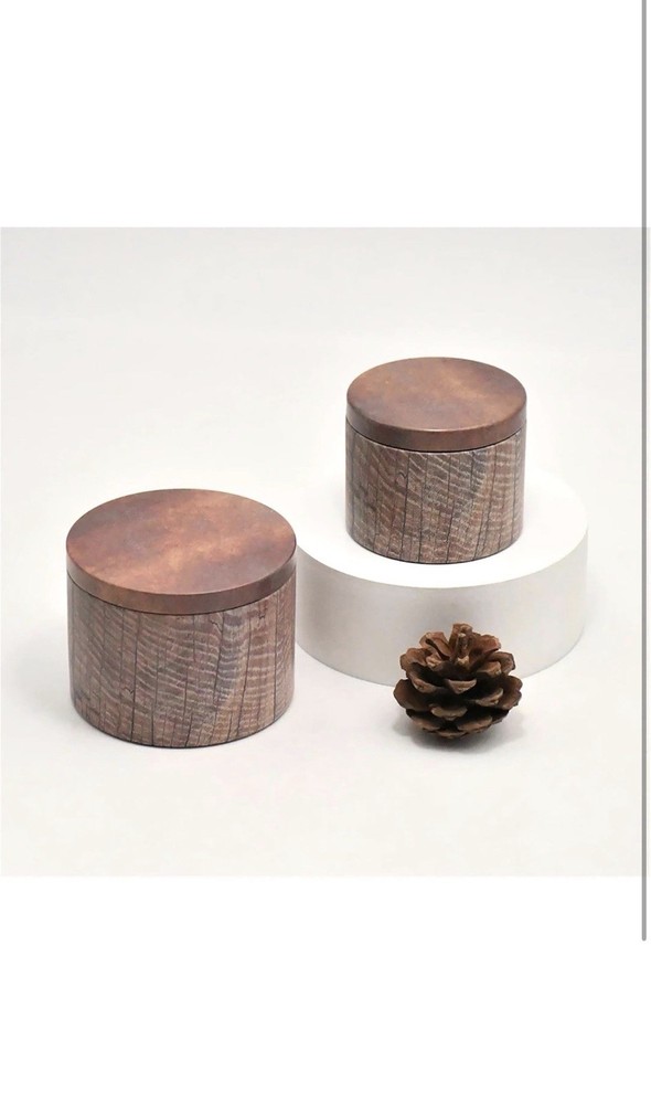 Candle Jars 12pcs 8oz Maple Leaf Pattern Red Wood Grain Empty Candle Can Box Set