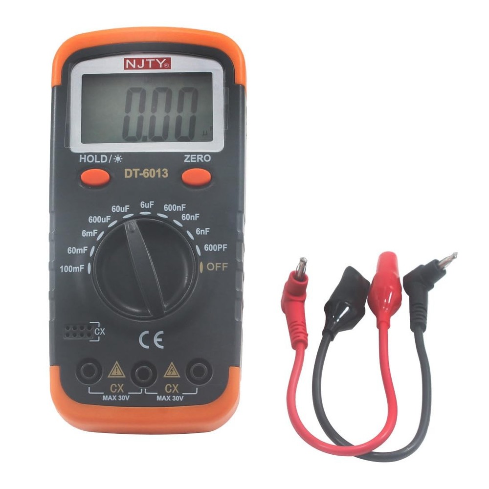 DT6013 Digital Capacitor Meter, 6000 Counts Capacitance Tester Large Mutil