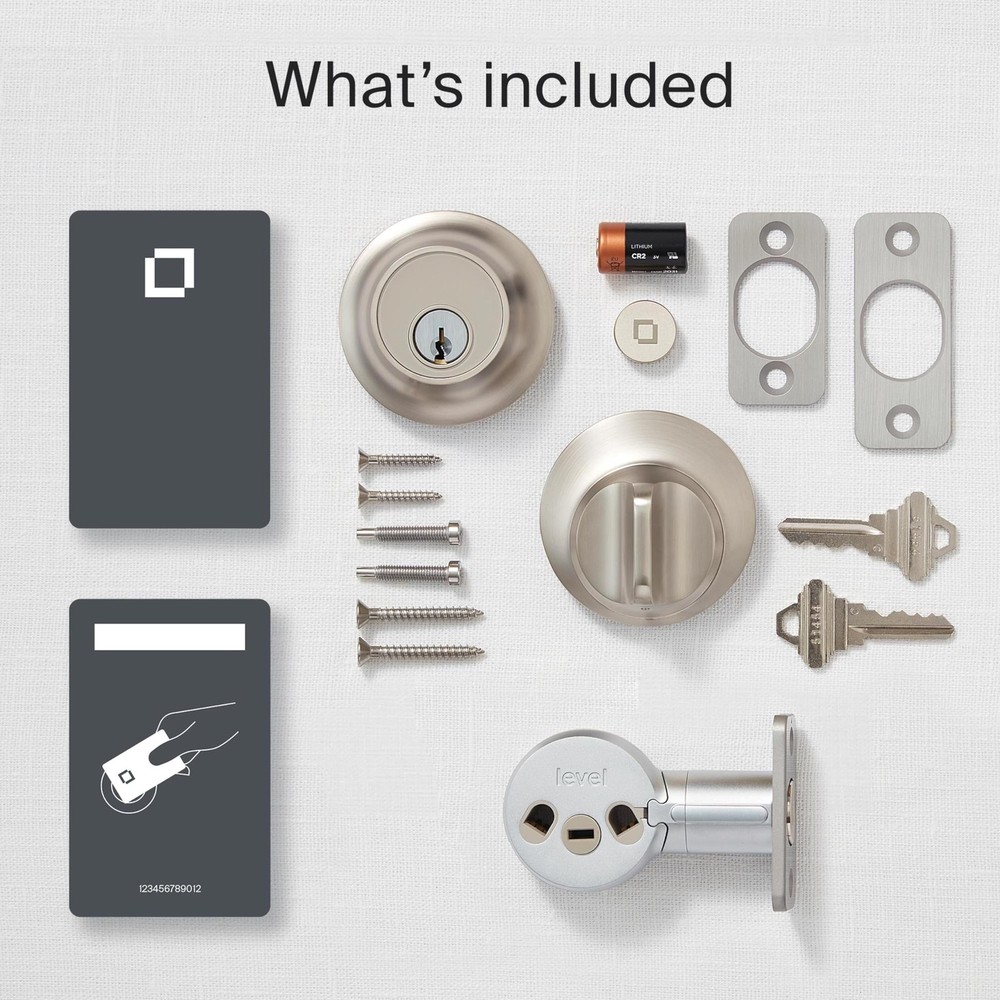 Level Lock+ Deadbolt Smart Lock - World's Smallest Smart Lock Plus Apple Home