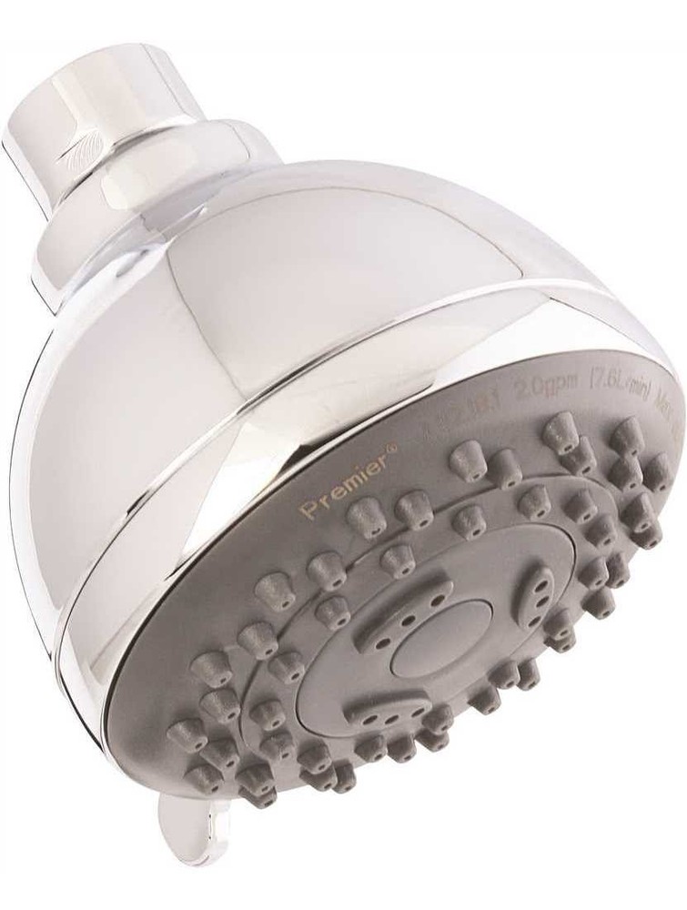 3-Spray 3 in. Single Wall Mount Fixed Adjustable Shower Head in Chrome