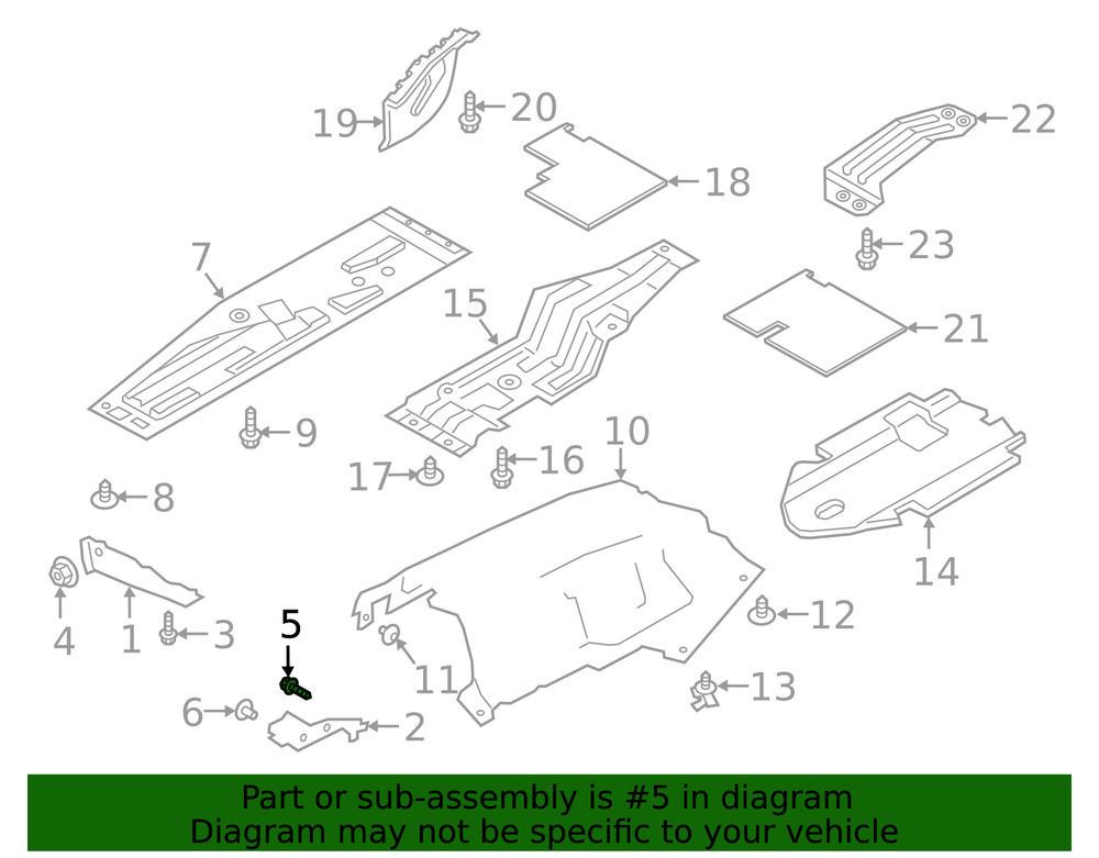 Genuine Ford Front Shield Bolt W500623-S439