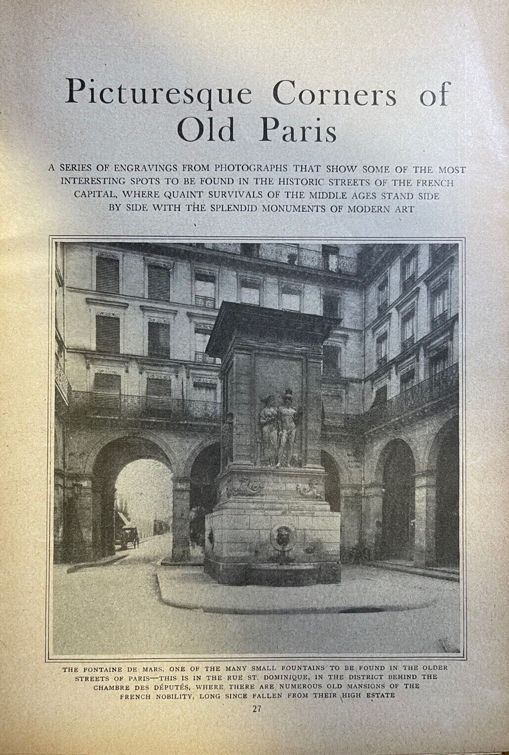 1921 Picturesque Paris France illustrated