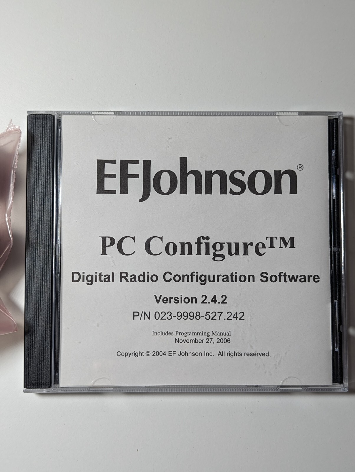 RS232 Programming Cable EF Johnson Ascend 51SL 5100-ES EFJ5100 W/Software