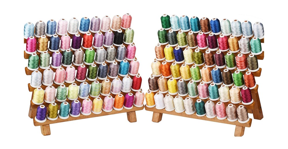 Simthread Value Pack Bundle Add-ons | Madeira 120 Colors Kit & 6 White Machin...