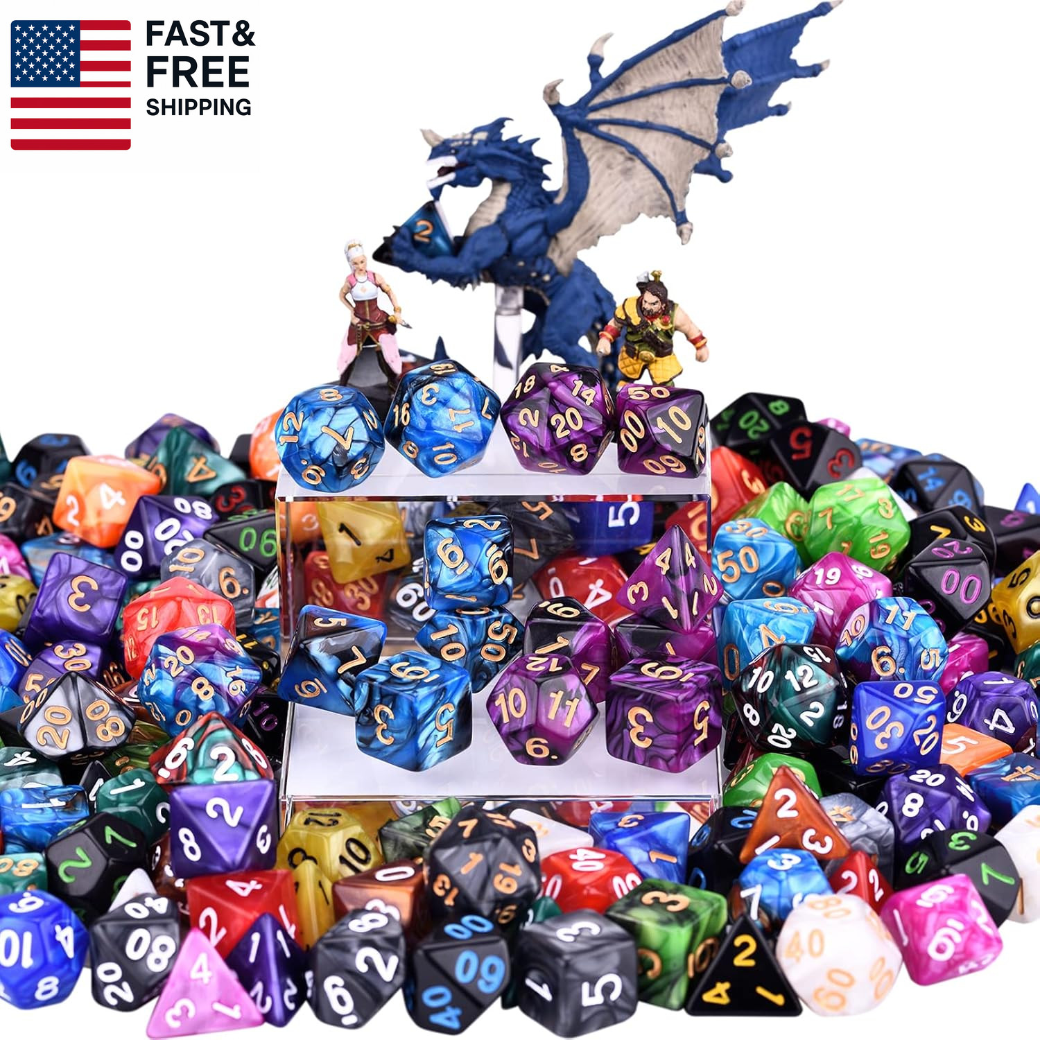 DND RPG Dice Sets 30 X 7 Polyhedral Dice (210Pcs) for Dungeons and Dragons Tabl