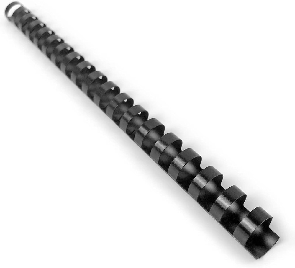 5/8 Inch Plastic Binding Comb 19 Ring, 125 Sheet Capacity, Letter Size Black Com