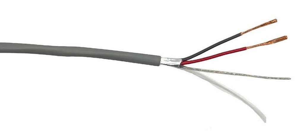 100 ft West Penn Wire 25291B -22/2 Stranded Shielded Plenum Security Alarm Cable