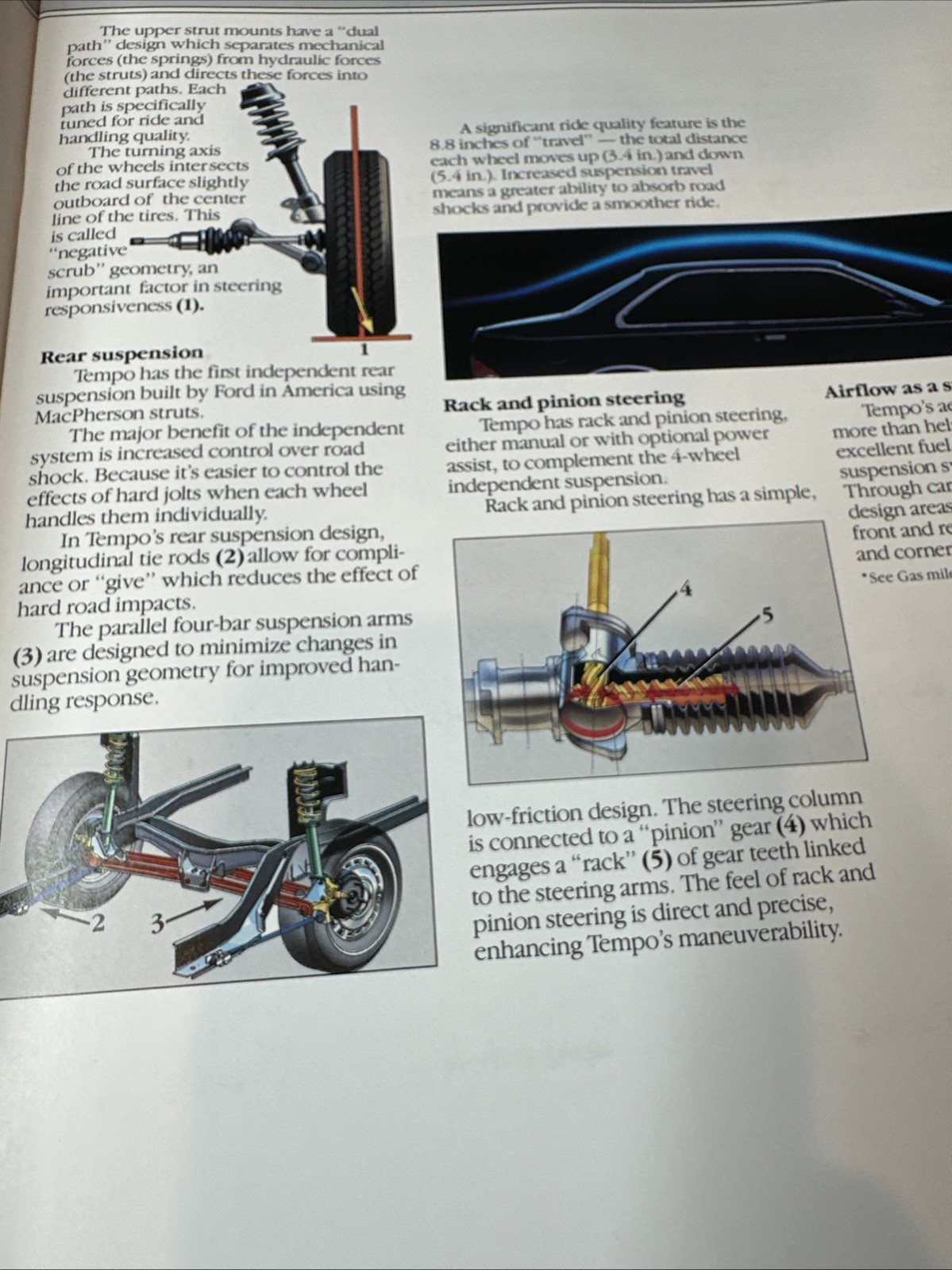 1985 Ford Tempo GLX, GL, L Dealer Showroom Sales Brochure ~ 19 Pages