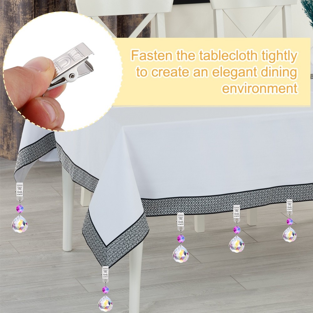 8Pcs Tablecloth Weights, Ball Shape Curtain Weight, Pink