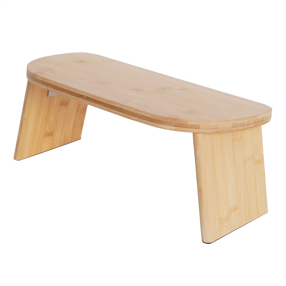 Bamboo Meditation Bench Kneeling Stool Foldable Yoga Bench