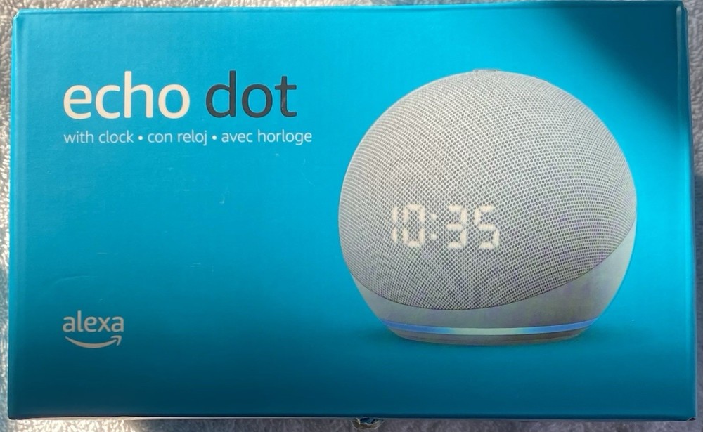 Amazon Echo Dot 4th Gen w/ Clock Alexa Smart Speaker Bluetooth WiFi AUX  LOOK