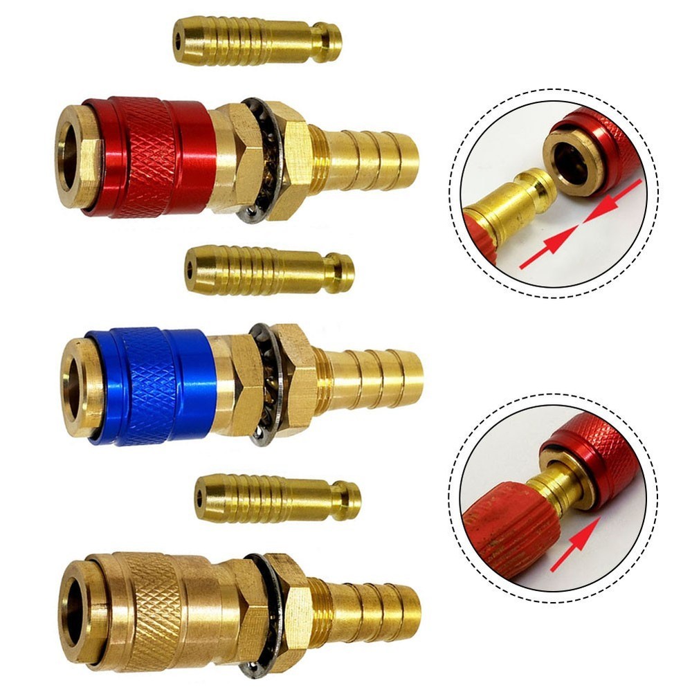 Brass Hose Fitting Set Fast Connections for 10mm Inner Diameter For Tubes