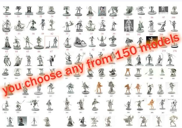 3-6-10-20-30-50 PCS, You Choose From 150 kingdom death Models 30mm Resin Unbuild