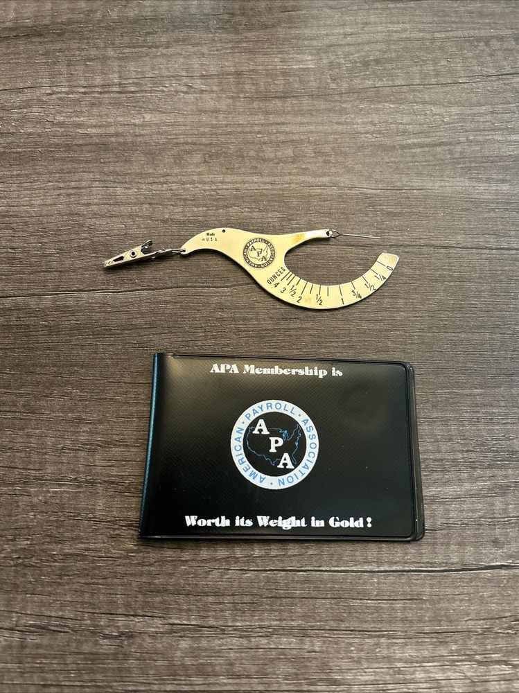 Vintage APA American Payroll Association Mini Scale