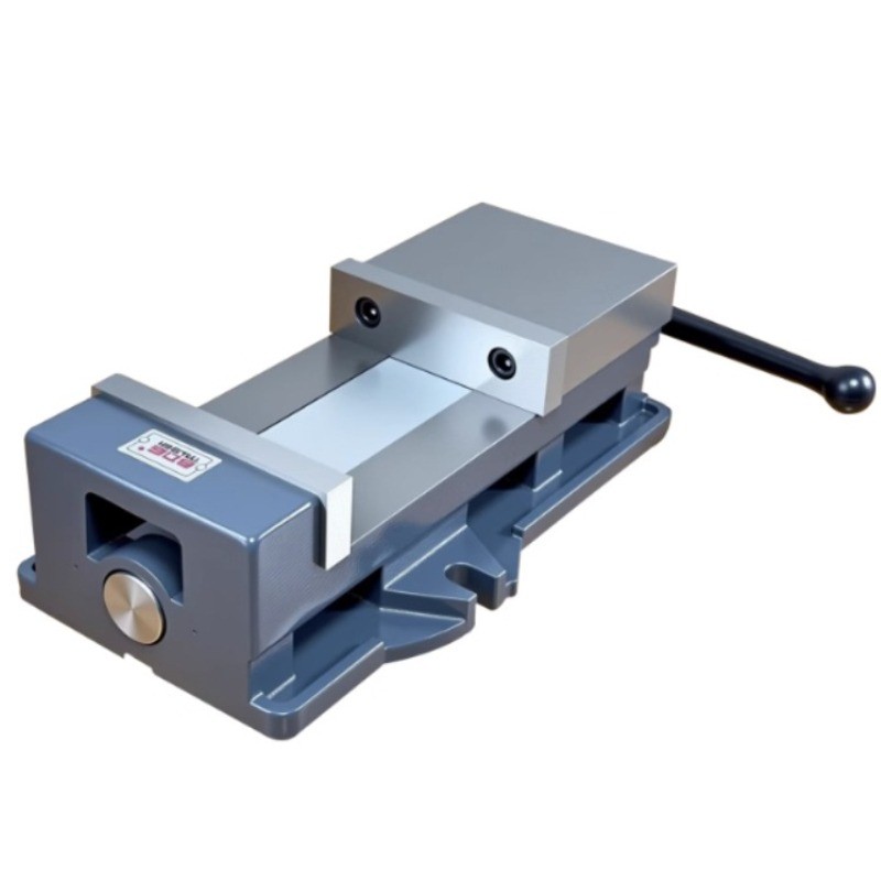 Integrated Pull-Back Angle-Mounted Parallel-Jaw Vise for Machine Shop Use