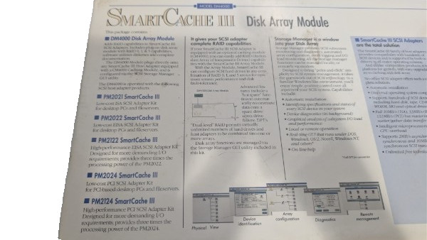 DPT EISA SCSI Adapter Card Smart Cache III DM4000 Disk Array Module NEW NIB
