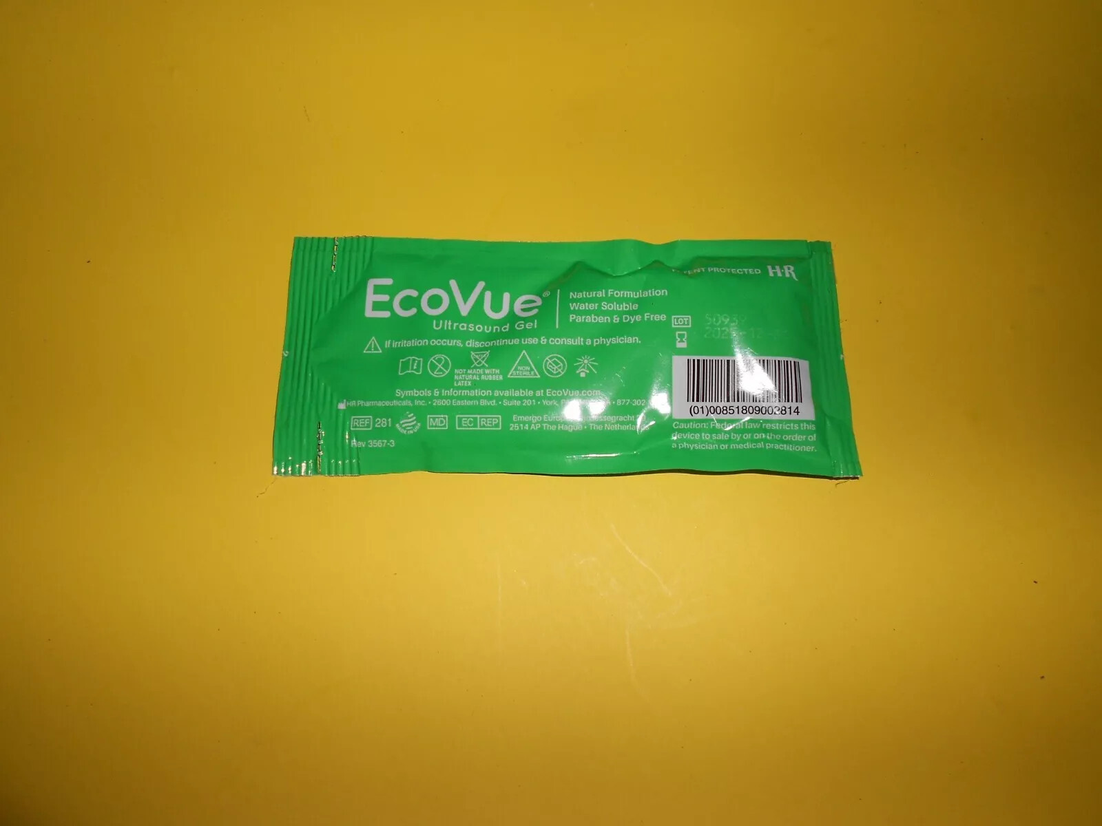 EcoVue Ultrasound Gel EcoVue Ultrasound 20 gm. 400/case ( 2027 ) S13