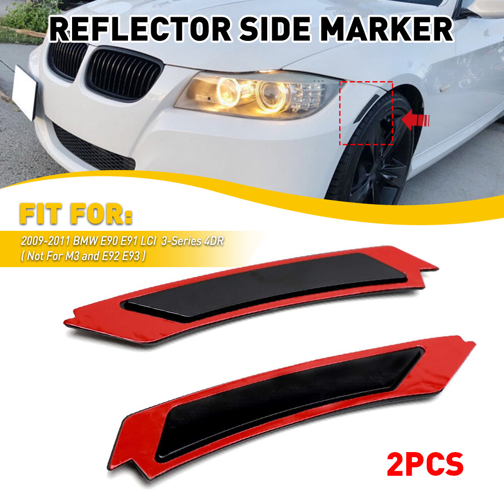 FOR BMW 2009-2011 E91 E90 LCI FRONT SIDE MARKER LIGHT BUMPER FENDER REFLECTOR
