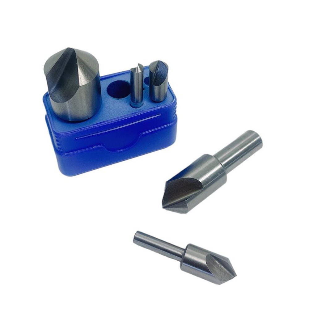 5 PC HSS Countersinks Straight Shank Single Flute 82 Degree