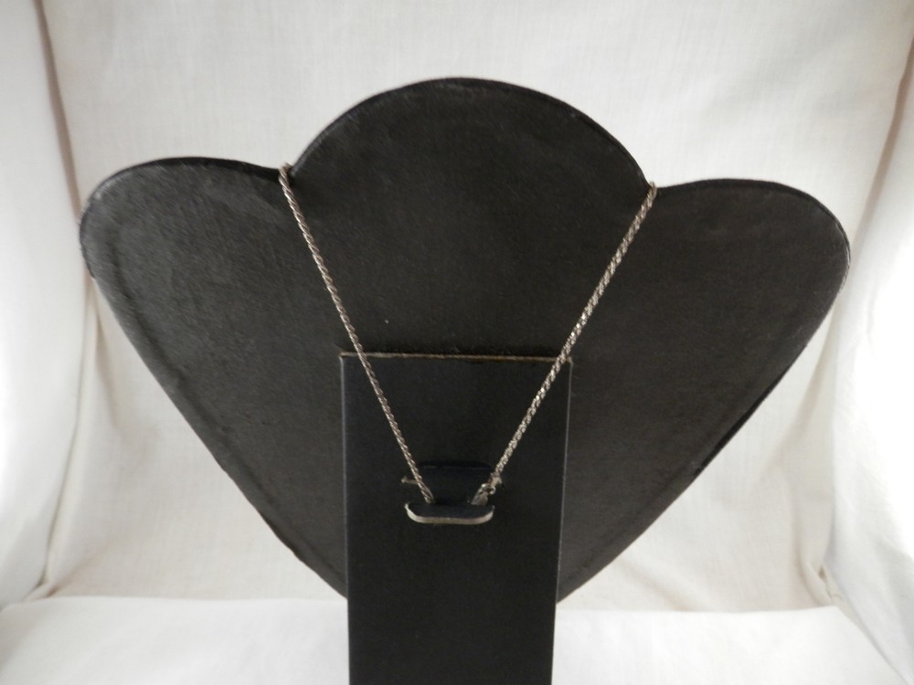 Unique Statement Dangle Spoon Necklace 24" Silver Twist Chain