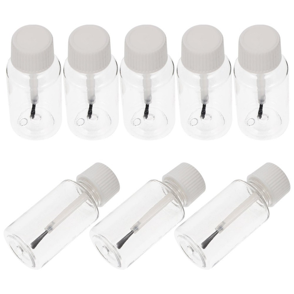 8 Pcs Empty Nail Polish Bottles with Brush Containers Varnish Small