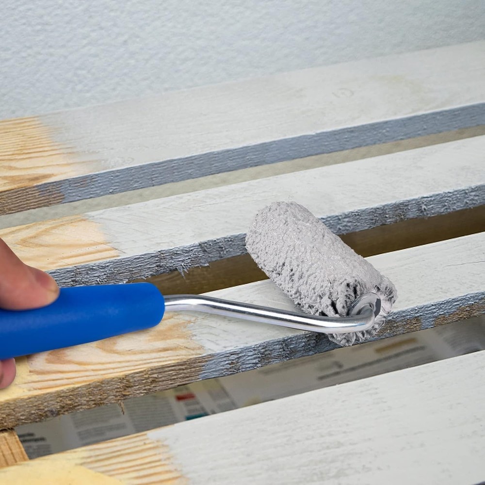 Compact Microfiber Paint Roller Pack - 9 Pieces for Effortless Home Renovation