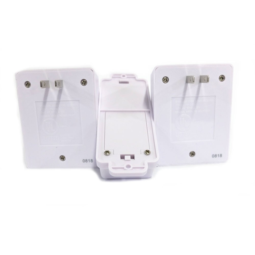 Wireless Doorbell Set with 2 Receivers in White