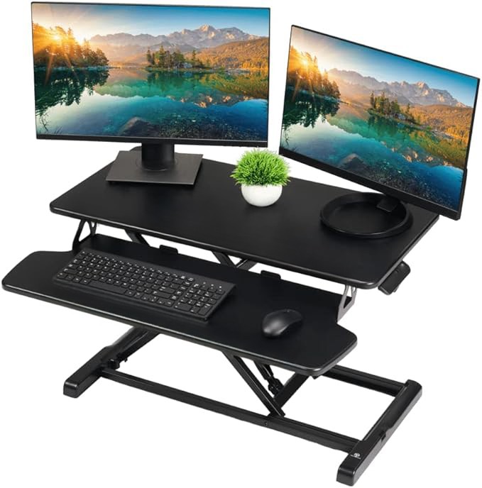 TechOrbits Black Standing 36" Desktop Converter