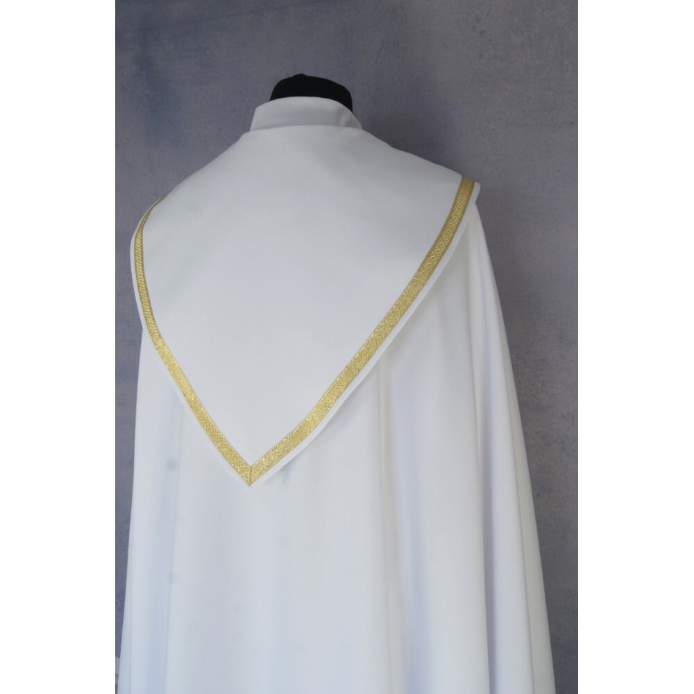 COPE Gothic style vestment, plain white