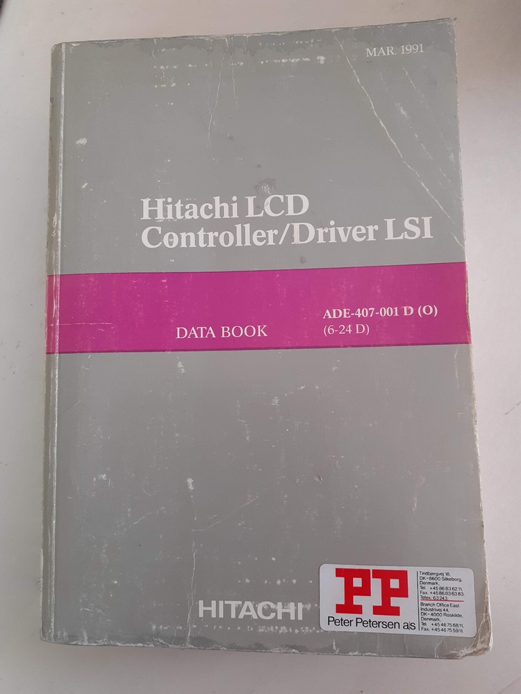 Hitachi LCD controller/Driver LSI data book ADE-407-001 D(O) (6-24D), 1991