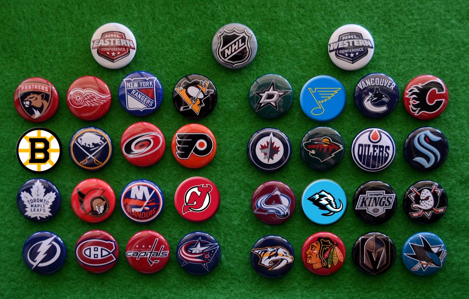 NHL Team Past & Present - Individual 1 1/2 Inch Magnets - Choose From List