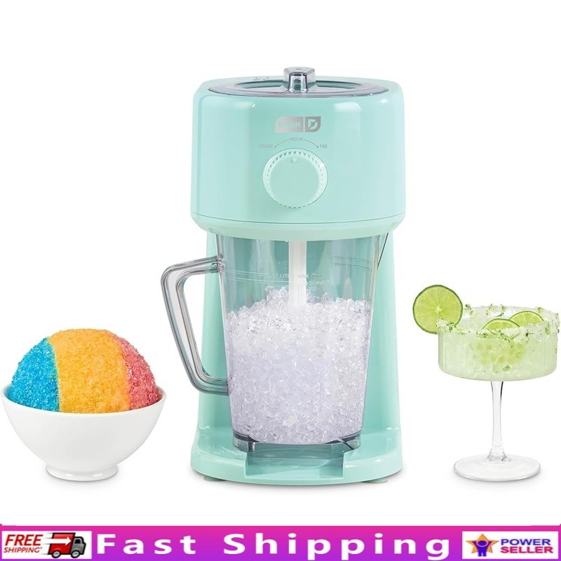 Shaved Ice Maker Snow Cone Machine W/ Serving Pitcher Adjustable Blades New