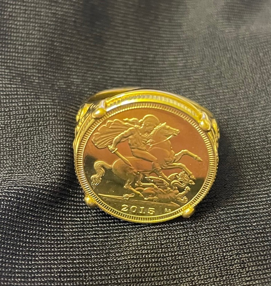 replica Gold Plated Full Sovereign Ring