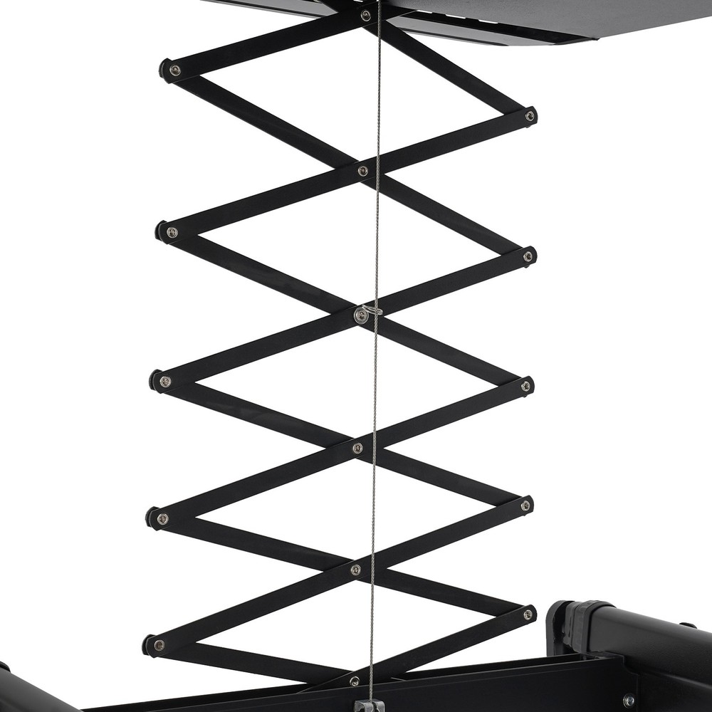 Electric Retractable Airing Rack Clothes Drying Rack W/ Remote Control & Light