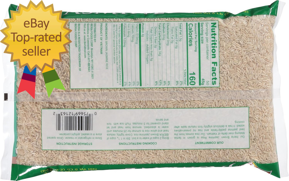 Brown Jasmine Rice, 5 Lbs. easy to use and handle