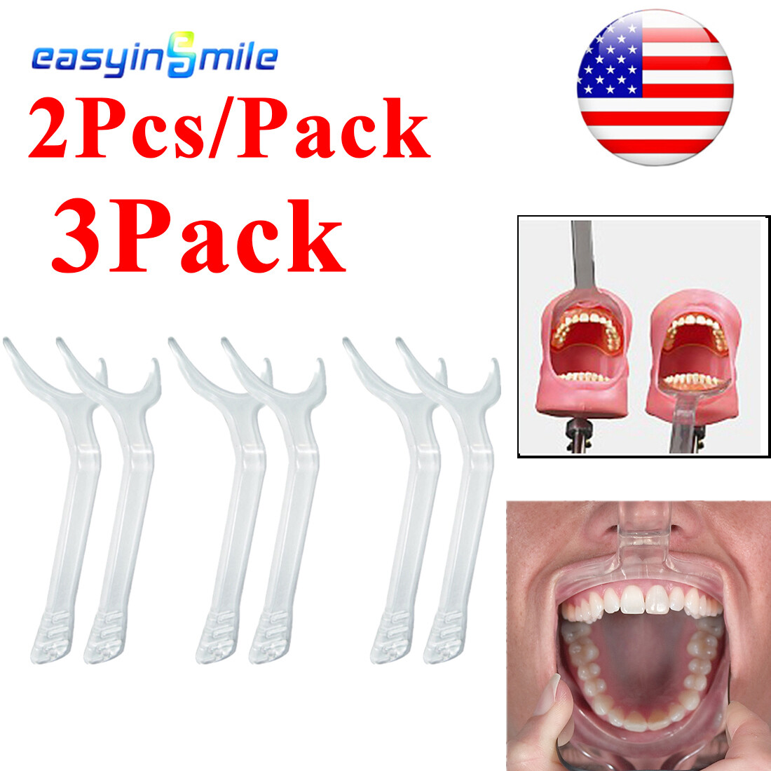 6pc Dental Mouth Opener Lip cheek Retractor large Autoclavable for Photography