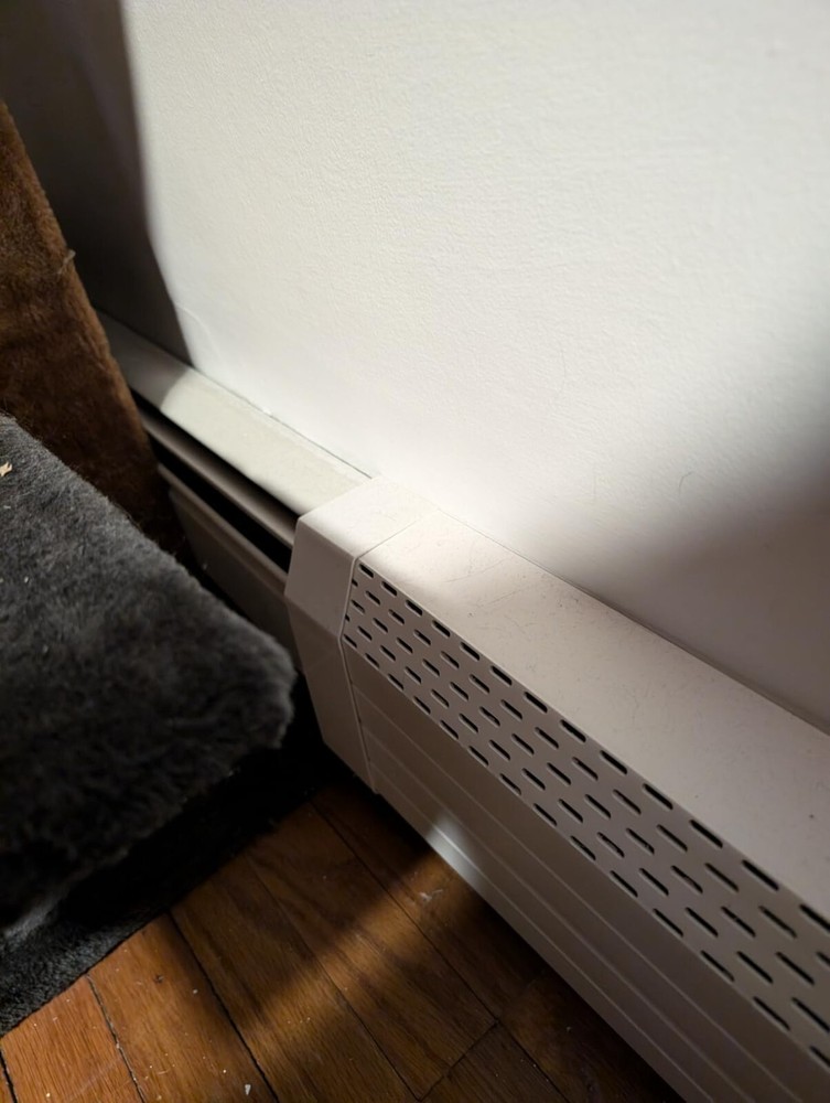 Baseboard Heat Cover Splice Plate Rust Resistant Composite Material Snaps Over