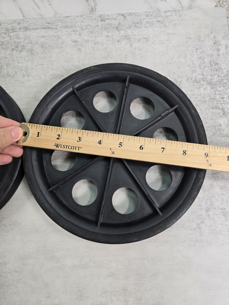 Black Lot 2 Plastic Unbranded Replace Replacement Wheel