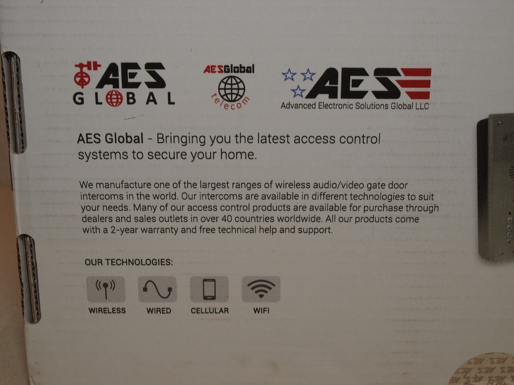 AES PRIME7-PED-KP-US Single Button Prox Global Cellular Wi-Fi Intercom Keypad