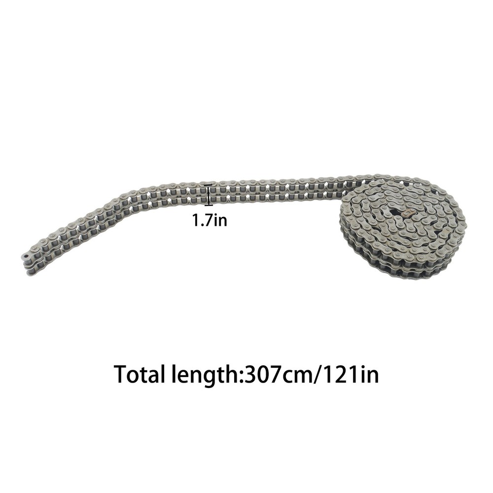 60-2 Double Strand Duplex Roller Chain 10 Ft with 2 Connect Links