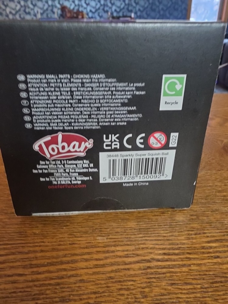 Scrunchems Sparkly Super Squish Ball Blue One for Fun