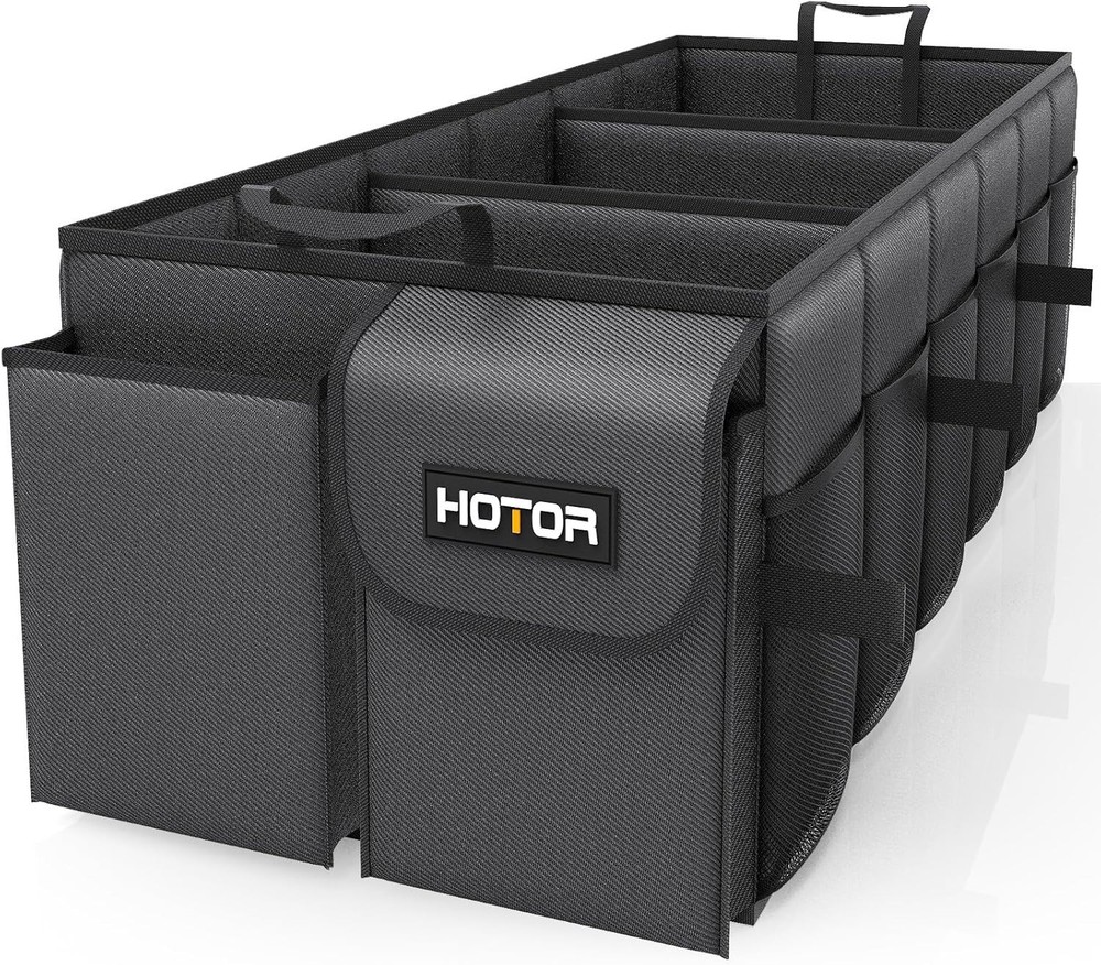 Foldable Trunk Organizer - SUV & Sedan Compatible, 3 Compartment, Black, 31.9...