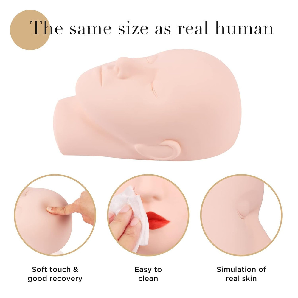Lash Mannequin Head, Practice Training Head for Make up and Lash Extention,Cosme