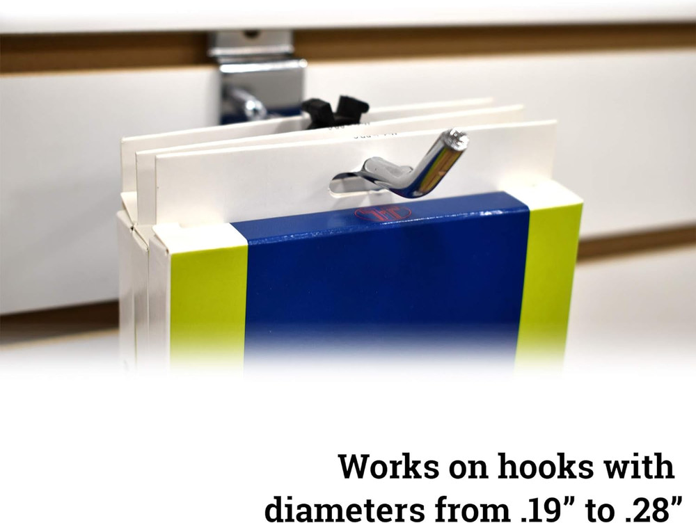 Black Peg Hook Stoppers, Squeeze & Pinch Inventory Control Clips to Help Keep Me