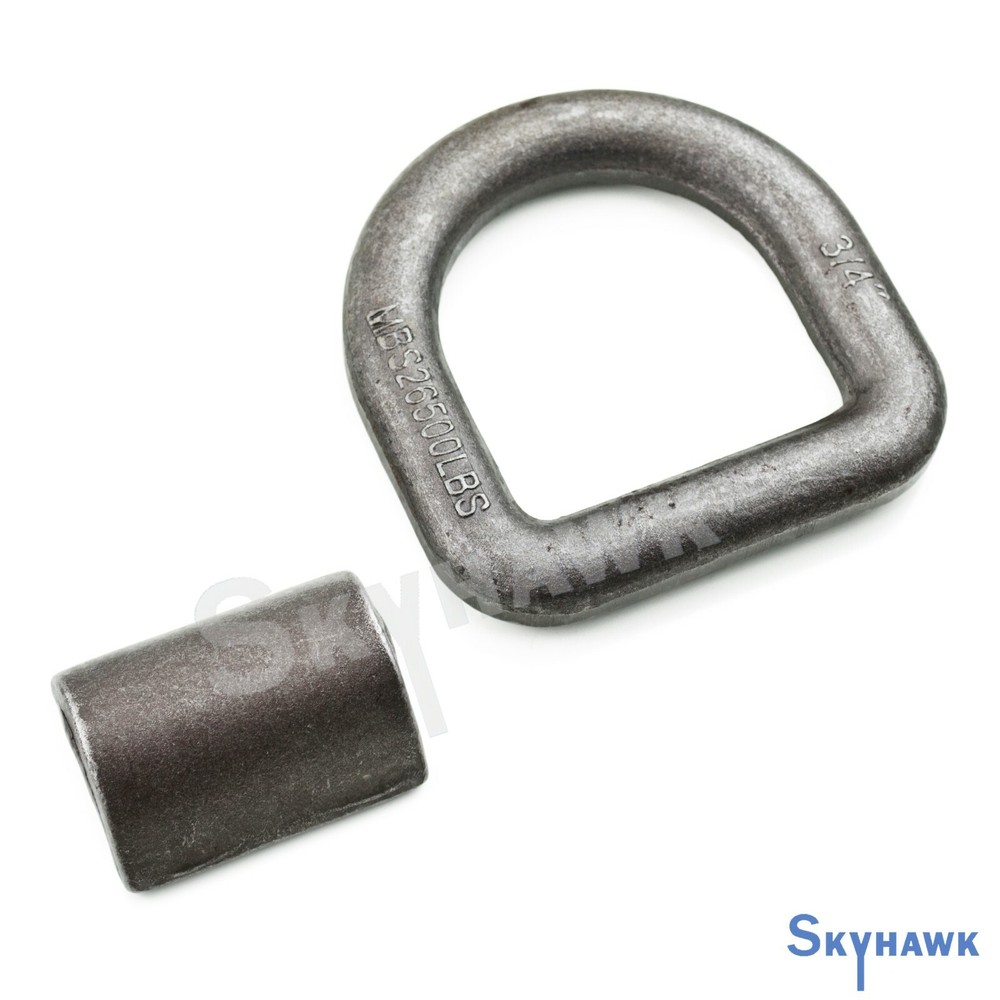 3/4" D-Ring W/ Weld-on Bracket Trailer Chain Strap Rope Tie Down