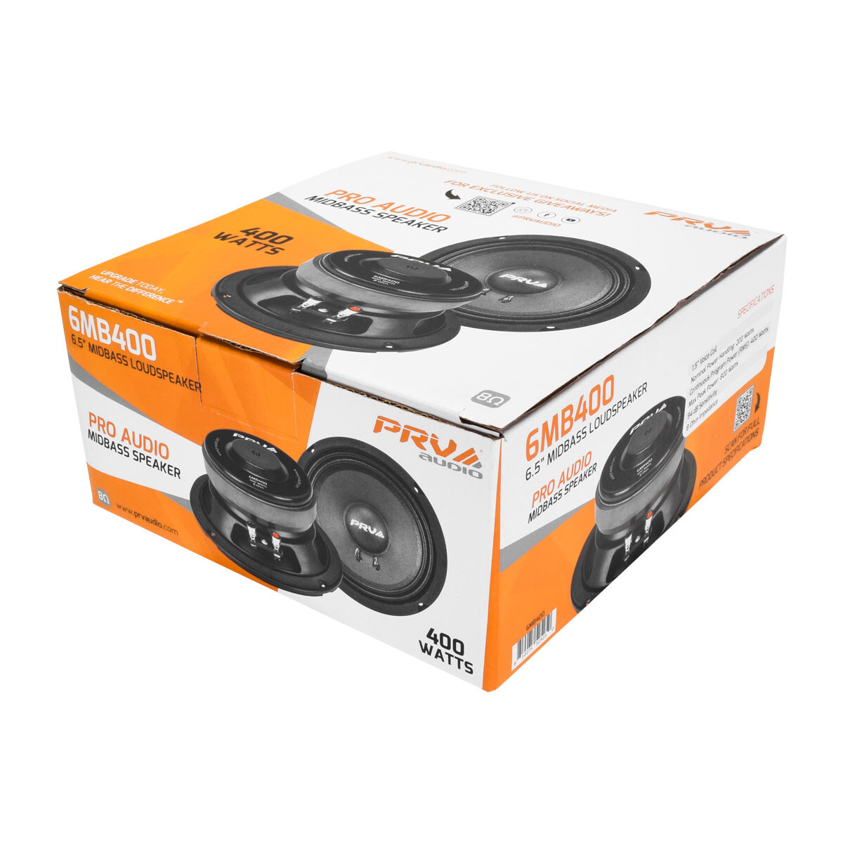 4x PRV Audio 6MB400 Midbass Pro Audio 6.5' Speakers 8 Ohm 6MB PRO 1600 Watts